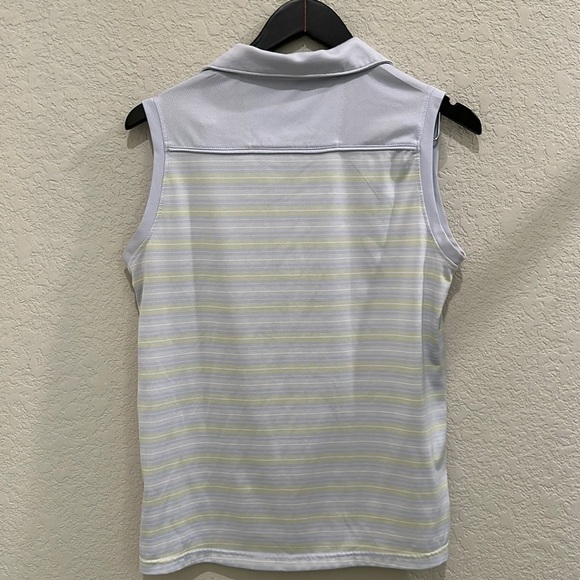 Pebble Beach Women’s Blue Luxe Performance Sleeveless Golf Polo Size L - Picture 3 of 7